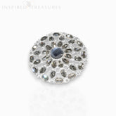 Crystal Button - Brooch